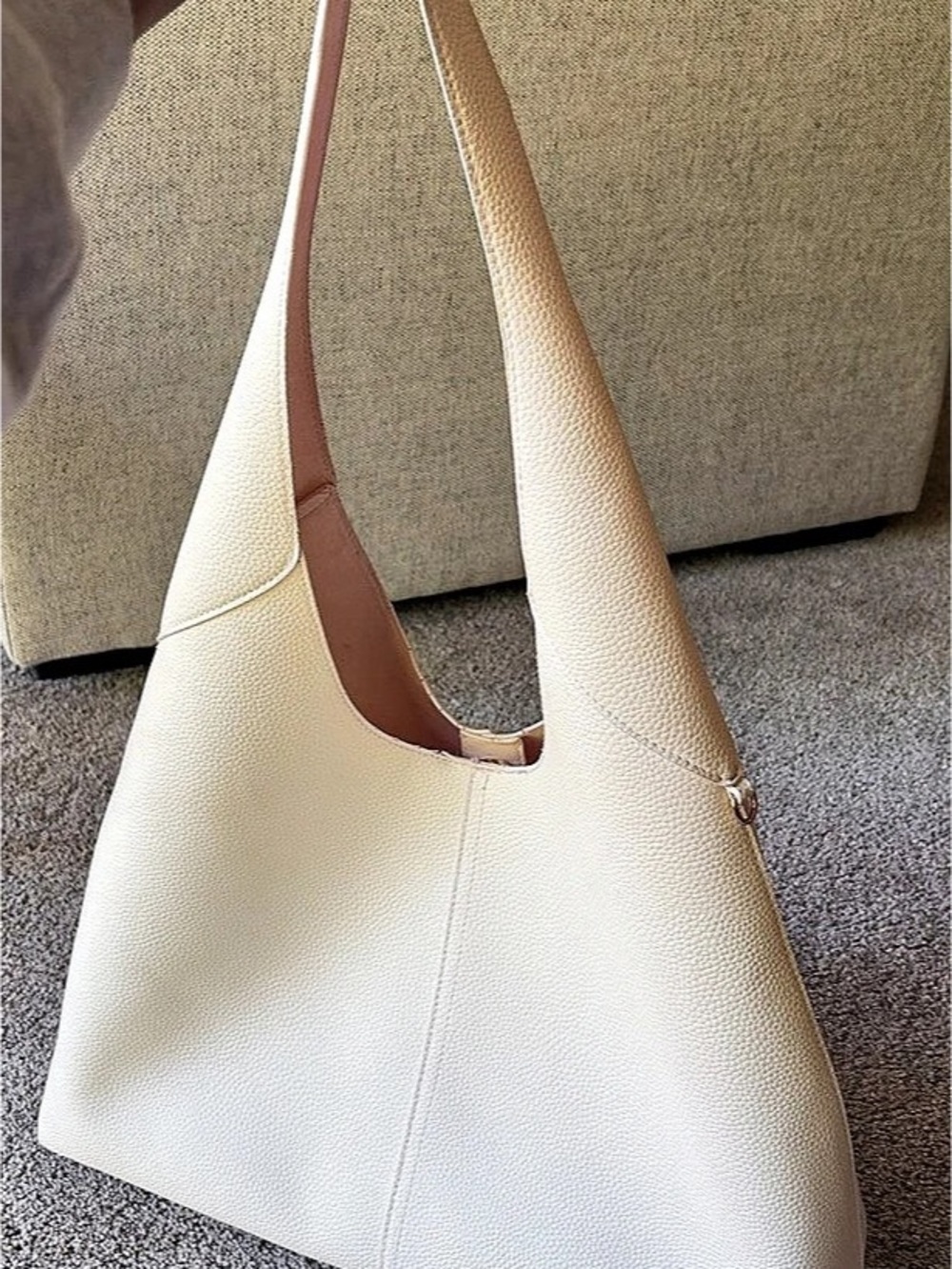 Universal Thread Slouchy Crescent Sling Handbag White